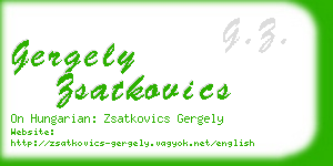 gergely zsatkovics business card